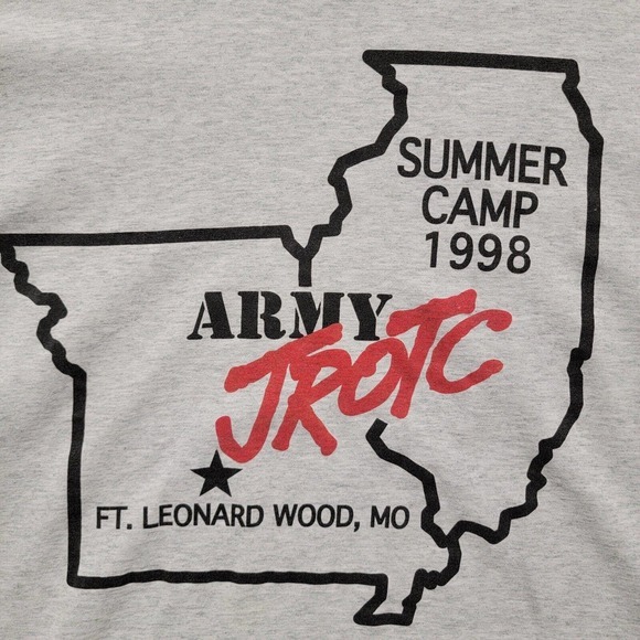 Vintage 1998 Army JROTC Summer Camp Ft. Leonard Wood,‎ MO Shirt Size Large - Picture 3 of 9